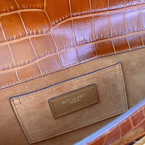 Rep ladies REP CROCODILE-EMBOSSED LEATHER MANHATTAN CLUTCH IN YSL 0731